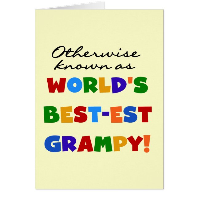 Connu par ailleurs comme le meilleur cadeau Grampy (Devant)