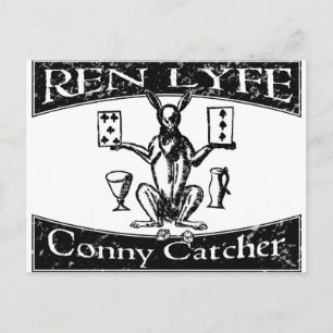 Conny Catcher Kaninchen Holzschnitt, Robert Greene Postkarte