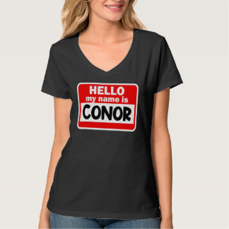 Conor Bonjour Bonjour Mon Nom Est Tshirt Nom Sur P