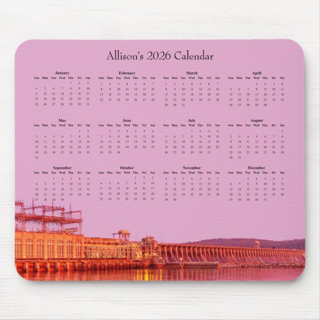 Conowingo Dam at Sunrise – 2026 Calendar Mousepad (Vorne)