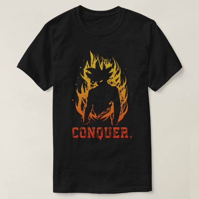 CONQUE - ANime Gym Motivierend T-Shirt (Design vorne)