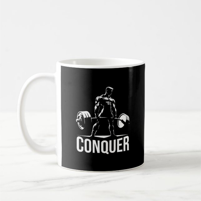 CONQUE - Motivierend Gym, Workout Fitness Anime Kaffeetasse (Links)