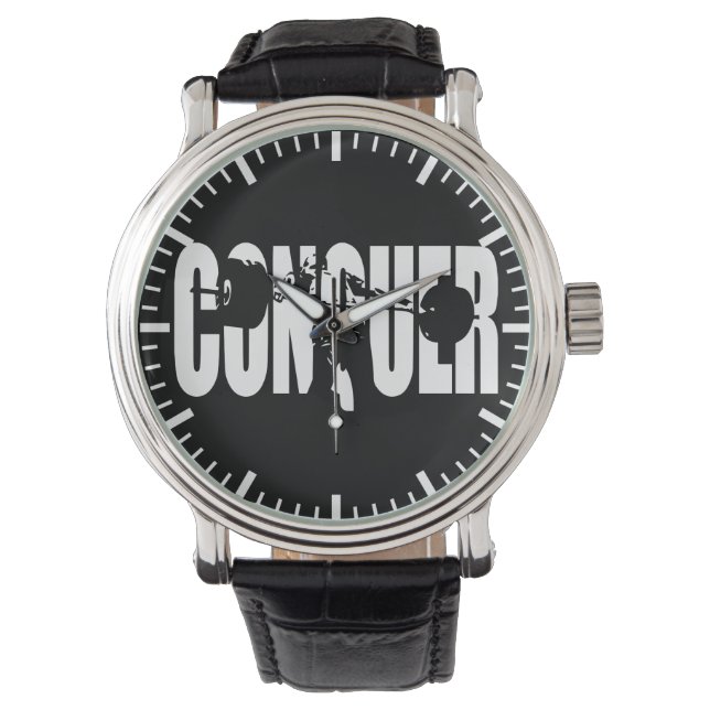 CONQUE - Olympisches Gewichtheben - Fitnessraum Mo Armbanduhr (Vorderseite)