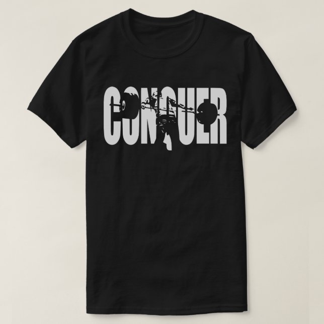 CONQUE - Olympisches Gewichtheben - Fitnessraum Mo T-Shirt (Design vorne)