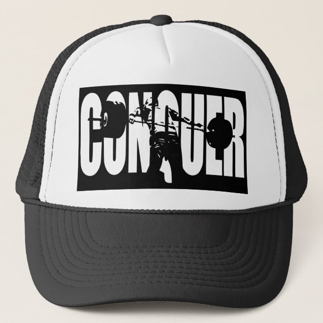 CONQUE - Olympisches Gewichtheben - Fitnessraum Mo Truckerkappe (Vorderseite)