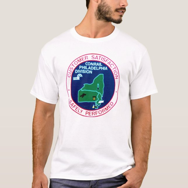 Conrail Eisenbahn-Philadelphia-Abteilung T-Shirt (Vorderseite)