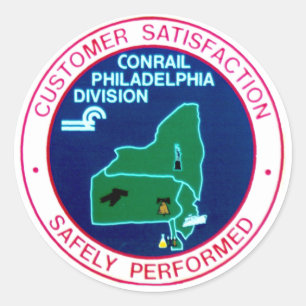 Conrail Eisenbahn Philadelphia Division      Runder Aufkleber