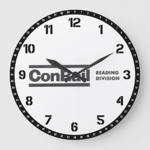 Conrail Leseabteilungs-Wanduhr 1976 Große Wanduhr