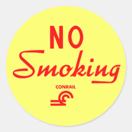 Conrail No Smoking Runder Aufkleber