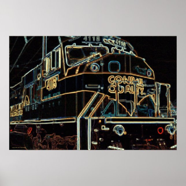 Conrail Qualität 1976 - 1999, SD-80MAC #4118 Poster (Vorne)
