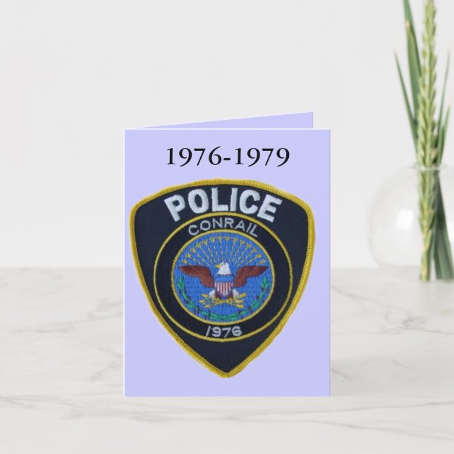Conrail Railroad Police Patch Note Card Karte (Vorderseite)