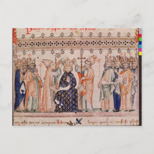 Consecration Philippe III le Hardi King Postkarte