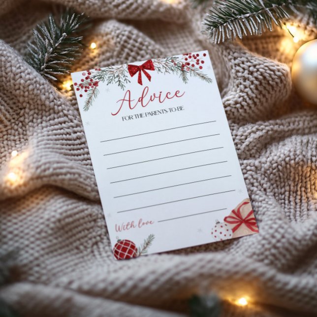 Conseil Baby shower De Noël Pour La Carte Parents (Créateur téléchargé)