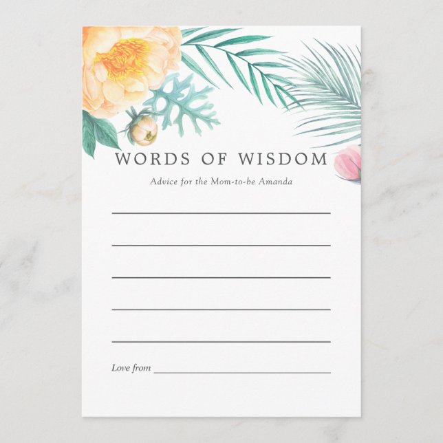 Conseil Baby shower d'été de la Monnaie Tropicale  (Devant)