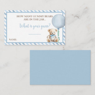 Conseil Baby shower d'ours bleu Guider Carte de jeu