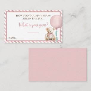Conseil Baby shower d'ours rose Guider Carte de jeu