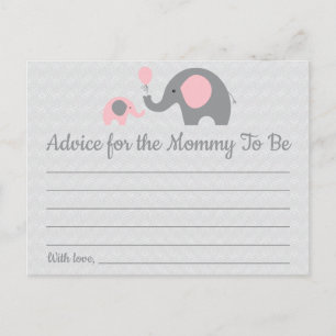 Conseil Baby shower Eléphant rose pour les cartes 