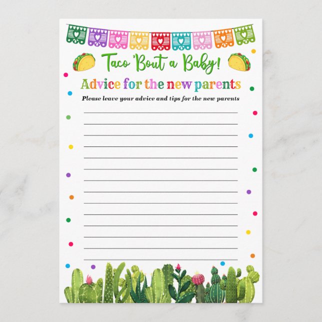 Conseil Baby shower Taco pour le jeu Parents (Devant)