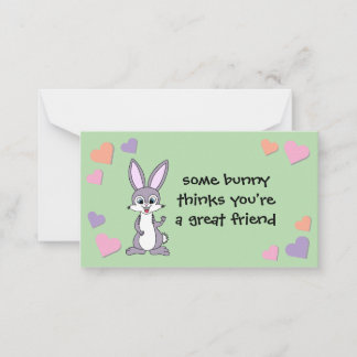 Conseil Bunny Valentine Carte avec enveloppe