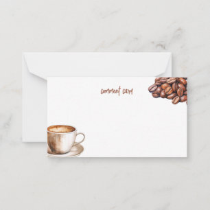 Conseil Carte de commentaire Café et conversation