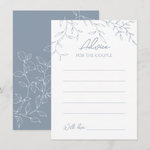 Conseil Carte de conseils de mariage à feuilles minimales