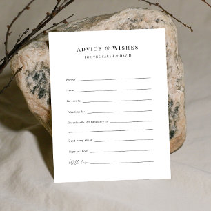 Conseil Carte de conseils et vœux de mariage sur mesure