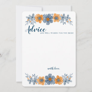Conseil Carte de conseils pour un mariage Fleur Bleue et O
