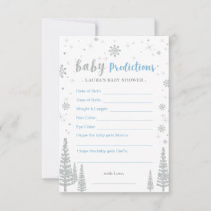 Conseil Carte de Prédictions Bébé - Jeu de Baby Shower d'H