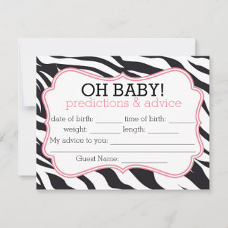 Conseil Carte de prédictions et de conseils Zebra et Pink 