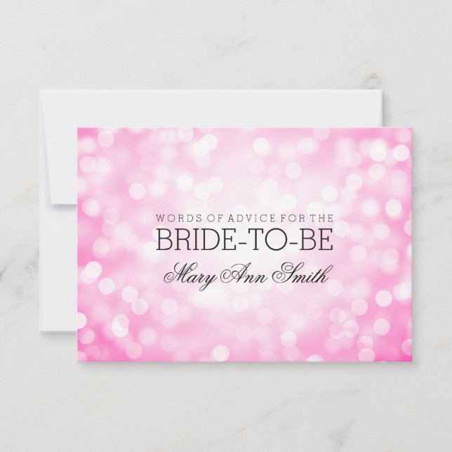 Conseil Carte Fête des mariées Rose Parties scinti (Devant)