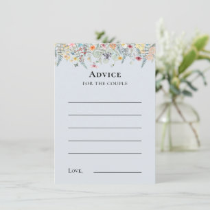 Conseil Carte simple Fleur sauvage Fern Dusty Blue Advice 