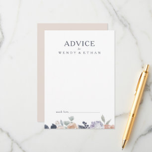 Conseil Carte simple Rustique Mariage Floral