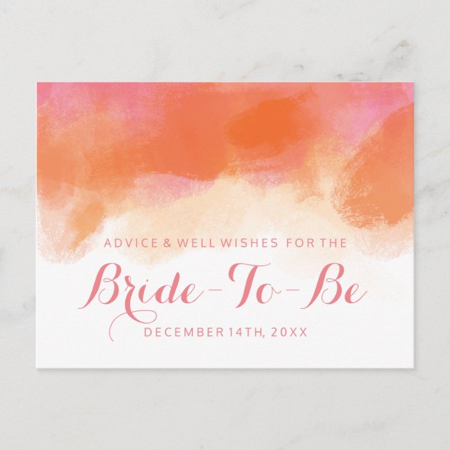 Conseil de Fête des mariées Aquarelle de corail ro (Devant)