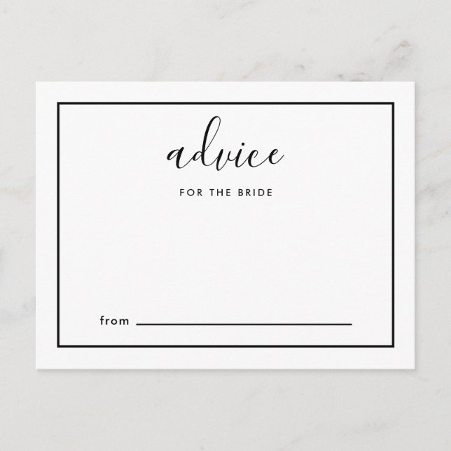 Conseil de script moderne pour la mariée noir et b (Devant)