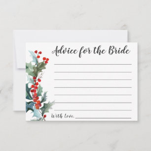 Conseil d'hiver Holly pour la mariée