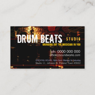 Conseil Drum Beats Music Carte de visite