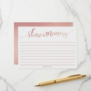 Conseil Élégant Rose Gold Foil Partager Une Carte Mémoire