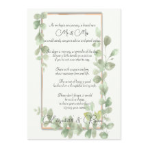 Conseil et souhaits du Mariage d'aquarelle verte