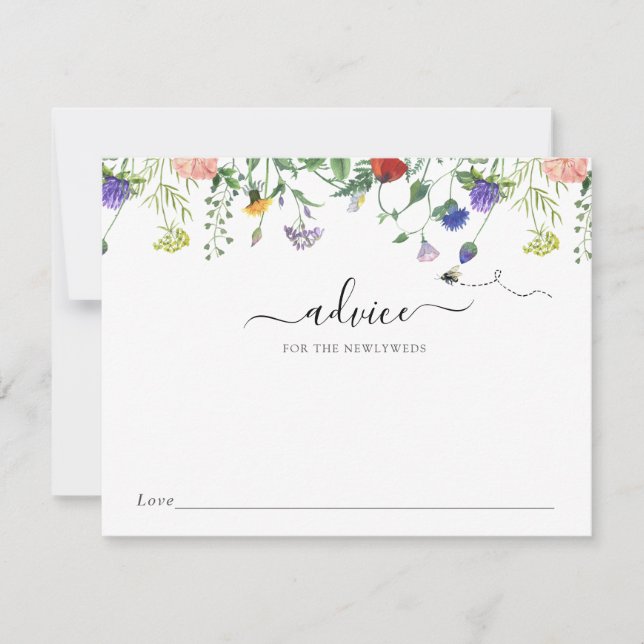 Conseil fleur sauvage et d'abeilles pour la carte  (Devant)