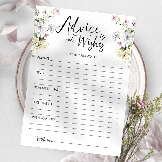 Conseil fleur sauvage et souhaits pour la carte de (Créateur téléchargé)