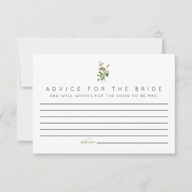 Conseil fleur sauvage pour les cartes de mariée (Devant)