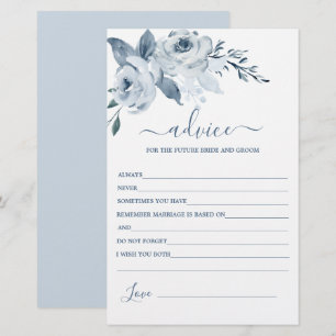 Conseil Floral bleu Dusty pour la carte Mariée