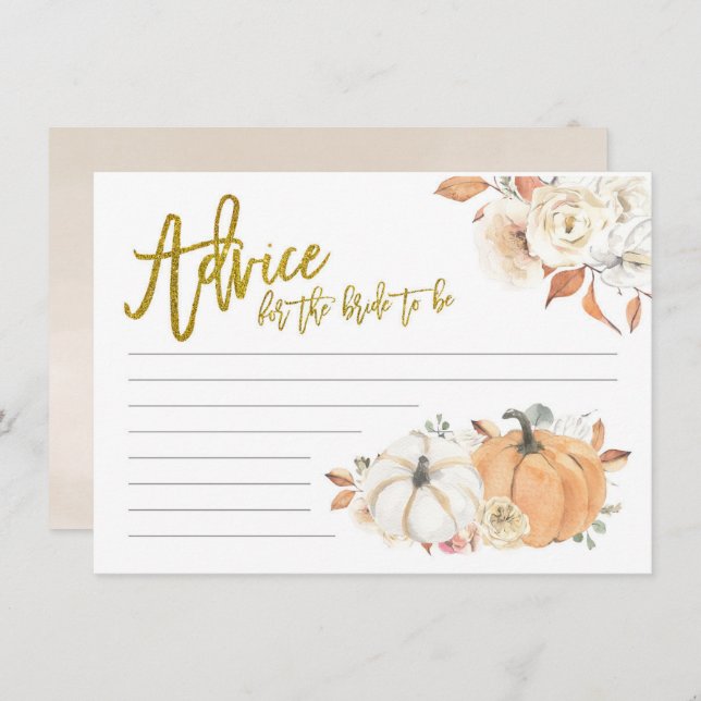 Conseil Floral du Citrouille blanc pour la future  (Devant / Derrière)