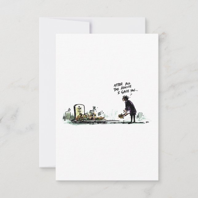 Conseil Médicale indésirable Funky Cancer Carte po (Devant)