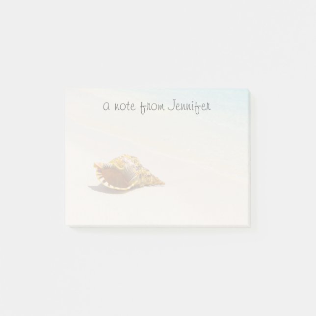 Conseil Muschel am Strand 3 Post-it Klebezettel (Vorderseite)