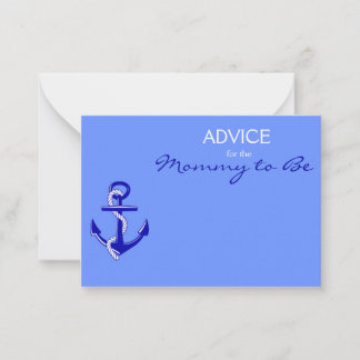 Conseil nautique bleu pour la maman à être cartes