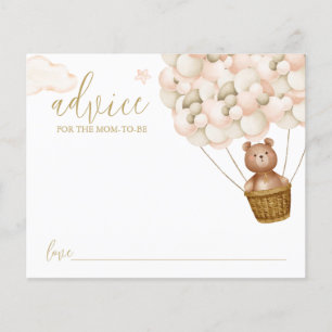 Conseil pour la carte Baby shower de l'ours en pel