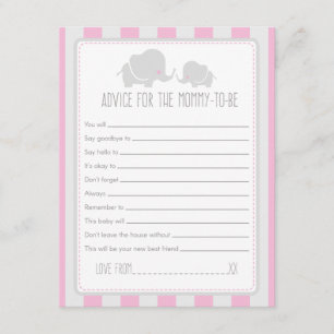 Conseil pour la carte de jeu de baby shower de