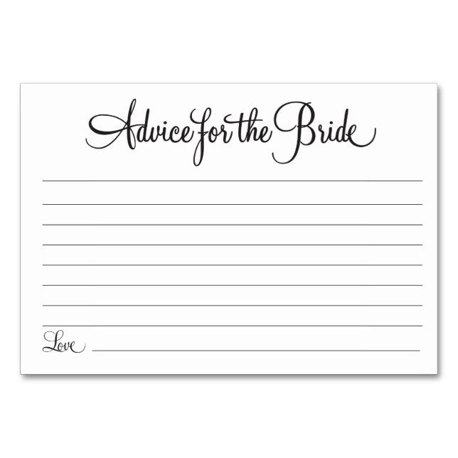 Conseil pour la carte de mariée 2 (Devant)