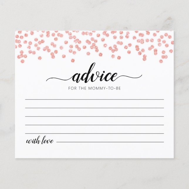 Conseil pour la fête du Baby shower de la carte Ma (Devant)